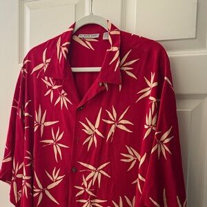 Men's Red Bamboo Pattern Shirt